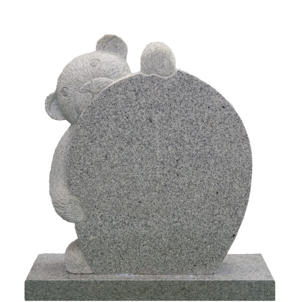Gravstein lys grå Complexus bamse gravstein front