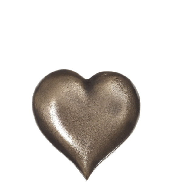 Hjerte i bronse til gravstein