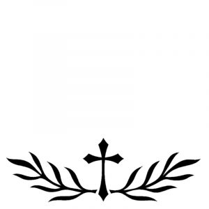 Kors med blader fra Gravstein Grossisten