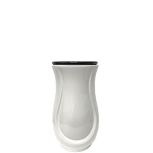Hvit vase 5985 fra Gravstein Grossisten