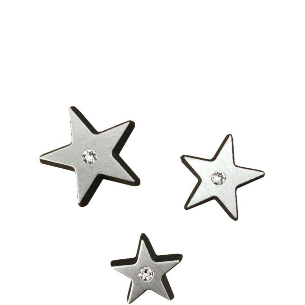 Alu stjerne med krystall fra Gravstein Grossisten